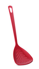 Color skimmer on white background. Kitchen utensils