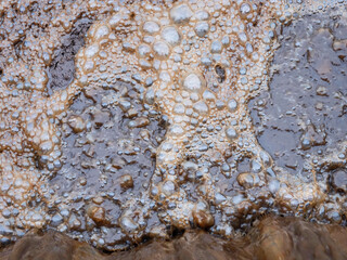 Aeration of wastewater treatment plant create foam