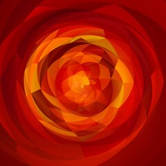 abstract modern art geometric swirl background - fiery red orange colored