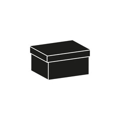 Box icon design in flat style. Isolated. Vector.	