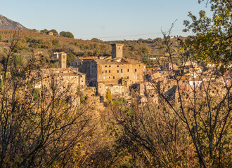 Faleria, Italy - one of the pearls of Viterbo province, Faleria is an enchanting villages located on the edge of a vertical cliff. Here in particular the Anguillara Castel
