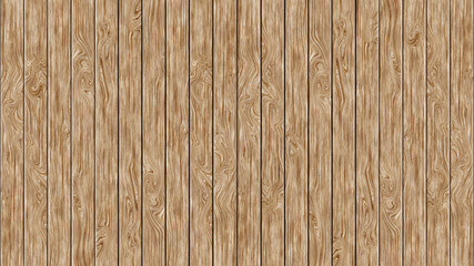 Empty wooden texture background with sunbeams. Horizontal illustration with copy space. Hardwood bar counter. Planks surface with brown boards. Wooden surface for marketing presentation.