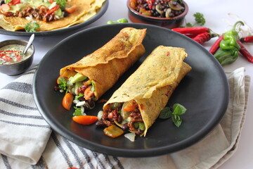 mexikanische Bohnenwraps vegan, Tortillas