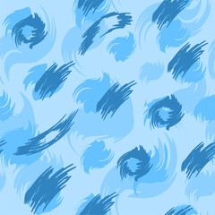 Fototapeta na wymiar Seamless pattern. Background with blue and spots imitating natural fur . Abstract exotic texture. For decor, fabric, textiles, wallpaper.