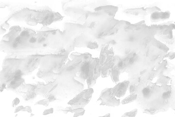 Obraz premium White ink and watercolor texture on white paper background. Paint leaks and decalcomania effects. Hand-painted gouache abstract image. Mess on the canvas.