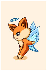 A fairy fox illustration hand drawing