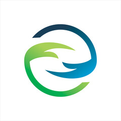 circle balance hand recycle logo design