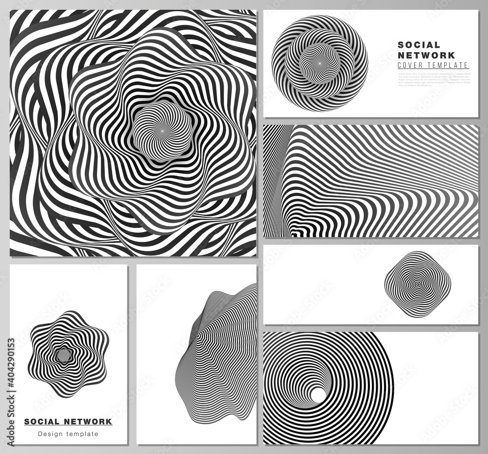 Poster the minimalistic abstract vector layouts of modern social network mockups in popular formats. abstra