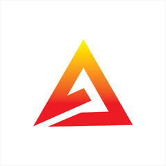 creative triangle arrow logo design