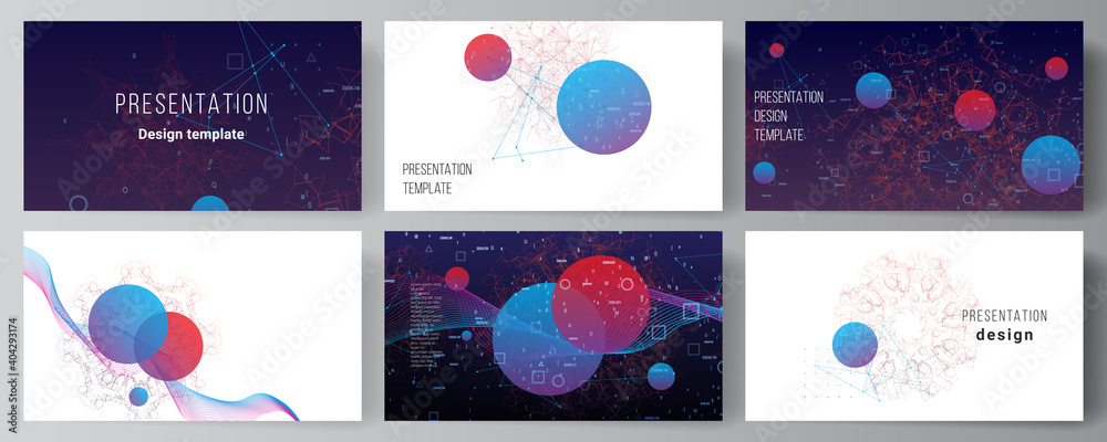 Poster vector layout of the presentation slides design business template, multipurpose template for present