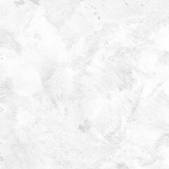 White ink and watercolor texture on white paper background. Paint leaks and decalcomania effects. Hand-painted gouache abstract image. Mess on the canvas.
