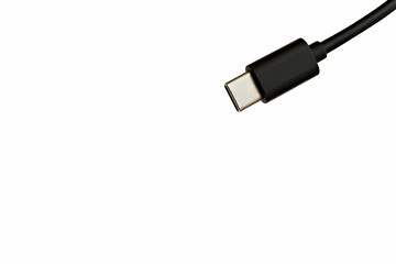 usb-c cable isolated on white