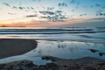 Sunrise during high tide