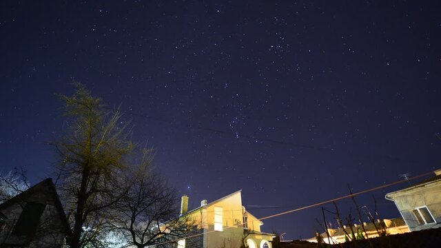 Milky Way Time Lapse Beautiful night sky. Night video 