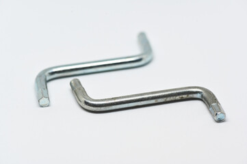 two hex keys on white background