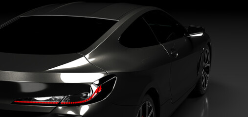Obraz na płótnie Canvas Detail shot of modern black premium car