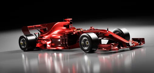 Crédence de cuisine en verre imprimé F1 Voiture F1 rouge rapide. Voiture de sport de course de Formule 1.