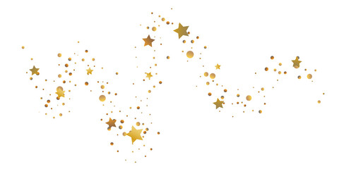 Abstract star of confetti. Falling starry background.