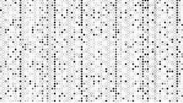Dots of flashing circle animated background of black and white flashing abstract motion