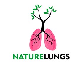 nature lungs logo design concept stock vector