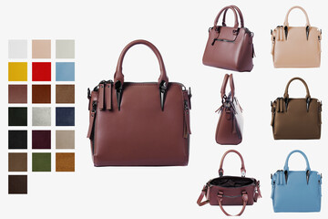 Elegant feminine handbag in the design of the women's catalog