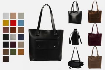 Elegant feminine handbag in the design of the women's catalog