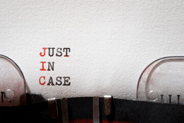Just in case phrase