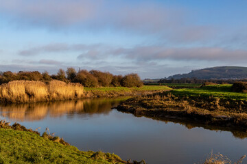A View along the River Ouse near Lewes in Sussex, on a Sunny WInters Day © lemanieh