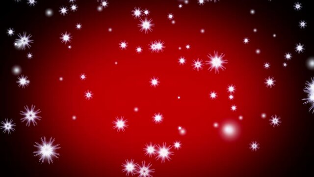 Big Snowflakes Animation Loop Christmas Background Red