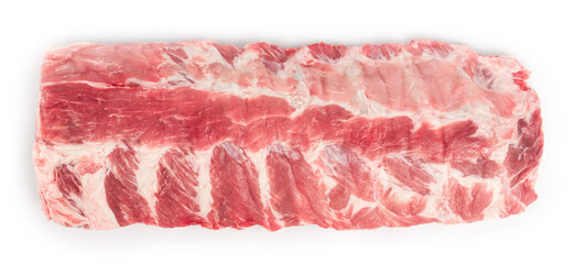 Pork ribs on a white background, isolate