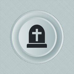 Graveyard flat sign. Single flat icon on white background. Vector illustration