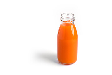 Carrot juice isolated on a white background.