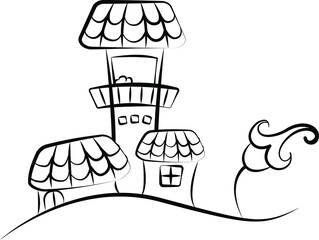 Magic house illustration for your creativity