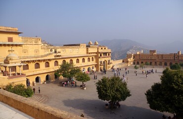 Fototapeta na wymiar Le fort d'Amber à Amber, Jaipur, Rajasthan, Inde