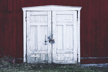 old wooden doors of a barn