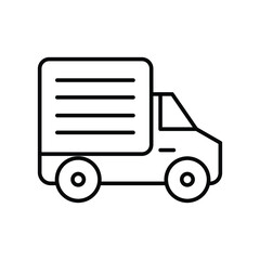 Delivery Truck Transportation Vehicle line icon