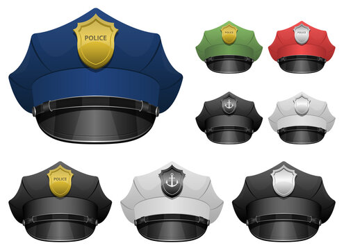 Police officer hat vector design illustration isolated on white background