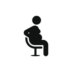 Priority seat for pregnant women passenger signs isolated on white background. Vector illustration