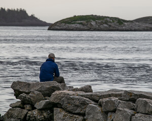 Fototapeta na wymiar Maine Ocean Fishing