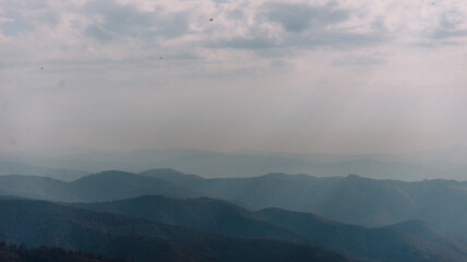 clouds over the mountains