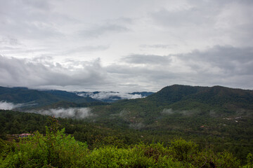 clouds over the mountains