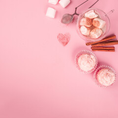 Valentine day love cupcake