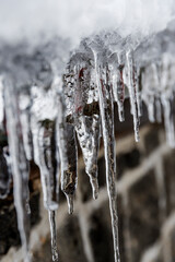 Eiszapfen im Winter