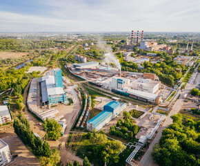 Fototapeta premium Industrial zone aerial