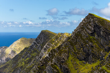 View from the mountain on Achill Island, County Mayo on the west coast of the Republic of Ireland  