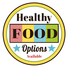 retro healthy food options label