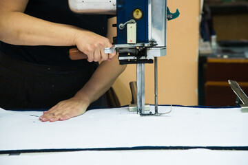 Garment factory. The process of tailoring