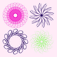 Guilloche pink violet