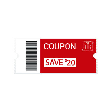 image of a discount coupon on a white background. Discounts, promotions. Vector