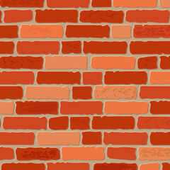 Red brick wall Texture. Vector illustration. Vector